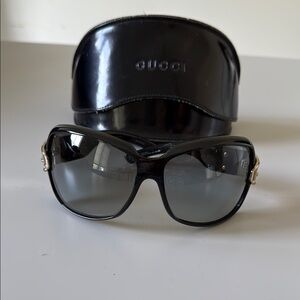 Gucci Buckle Black Sunglasses